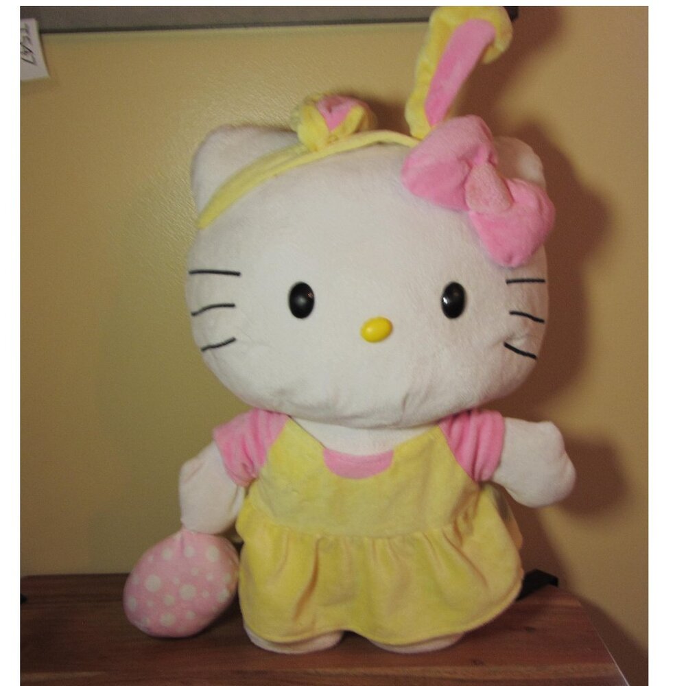 SALE* plush giant hello kitty yellow bunny easter greeter 2015 sanrio (W5819)